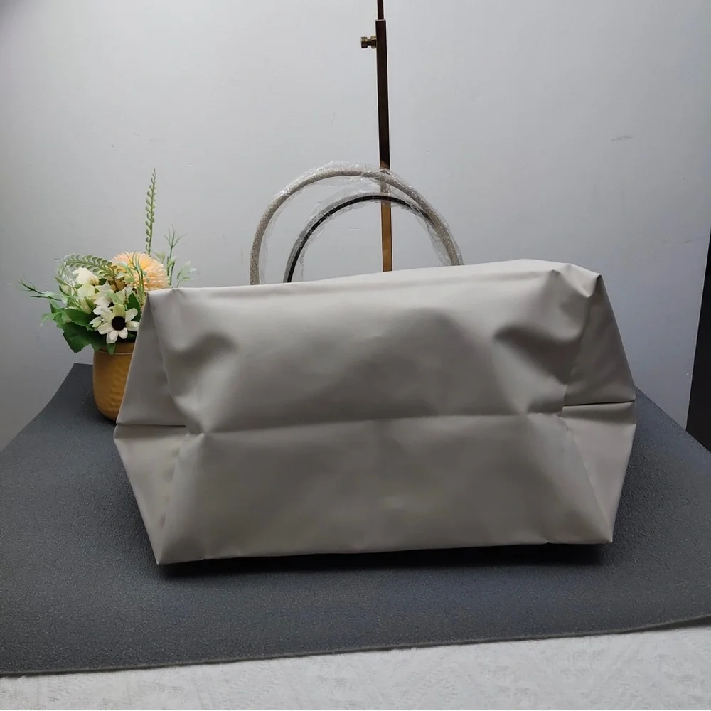 NWT Longchamp Le Pliage Original Large Shoulder Nylon Bag Tote IN OFF WHITE - Picture 3 of 11
